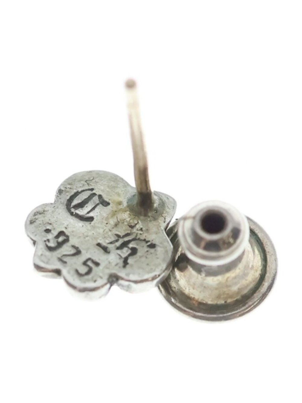 Chrome Hearts Co Bs Flr Bs Flare Stud Earrings Silver View 5